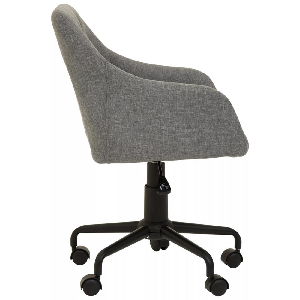 Interiors by Premier Brent Grey and Black Swivel Home Office Chair Image 5