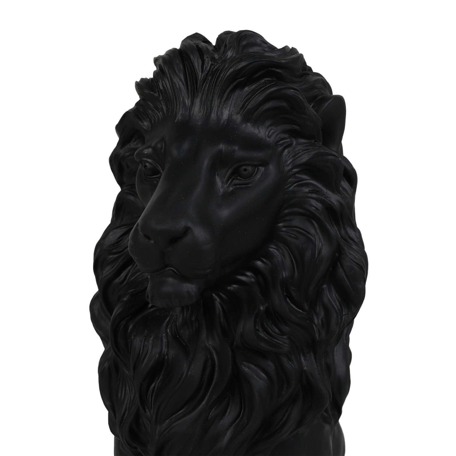 Matte Black Standing Lion Ornament Image 2
