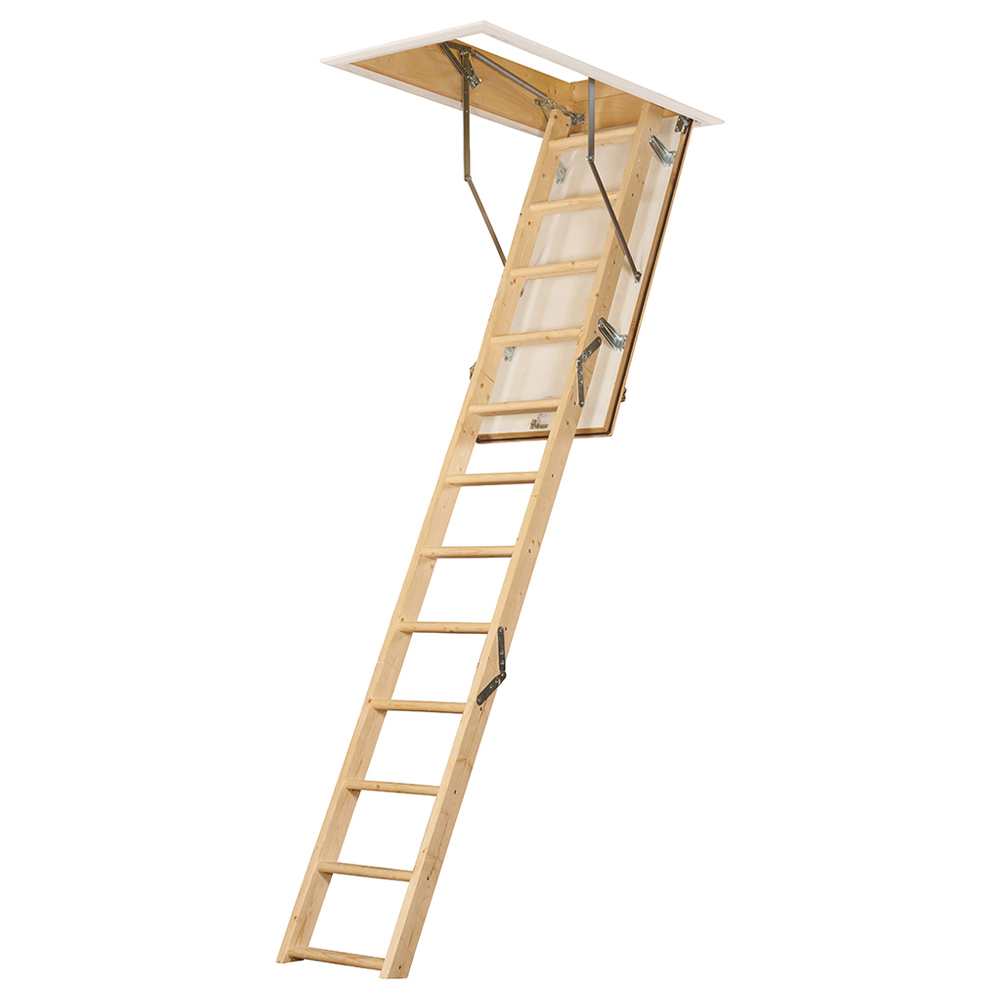 TB Davies EuroFold Timber Loft Ladder Image 1