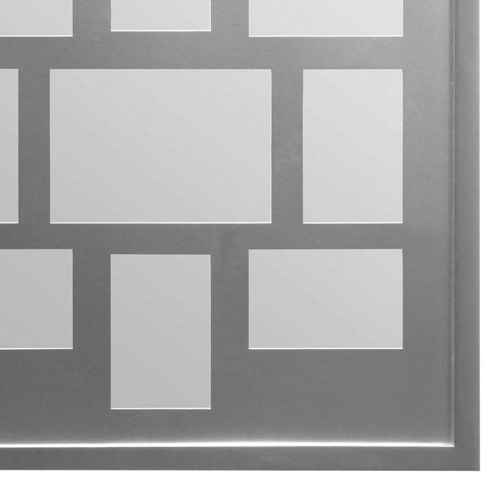 Premier Housewares Rectangular Silver 9 Photo Multi Frame Photo Frame Image 3