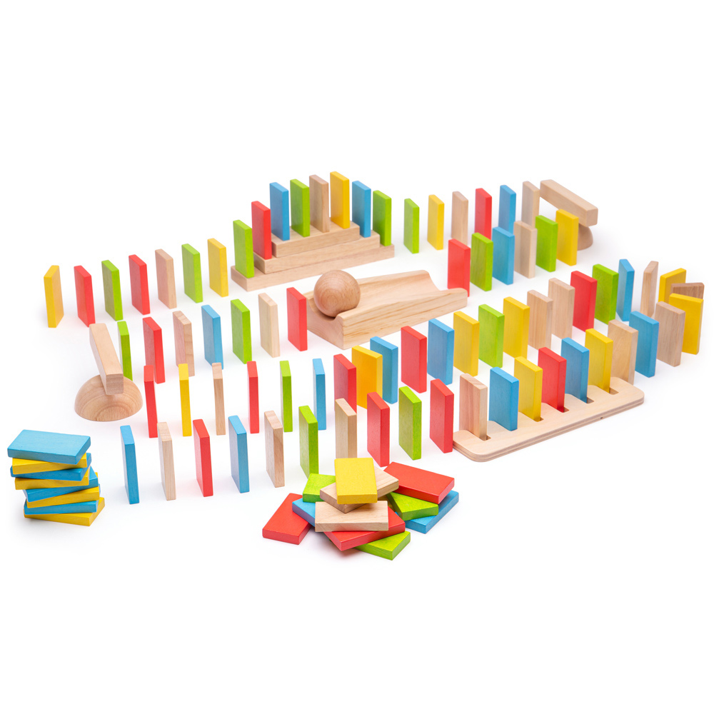 Bigjigs Toys Wooden Domino Run Multicolour Image 1