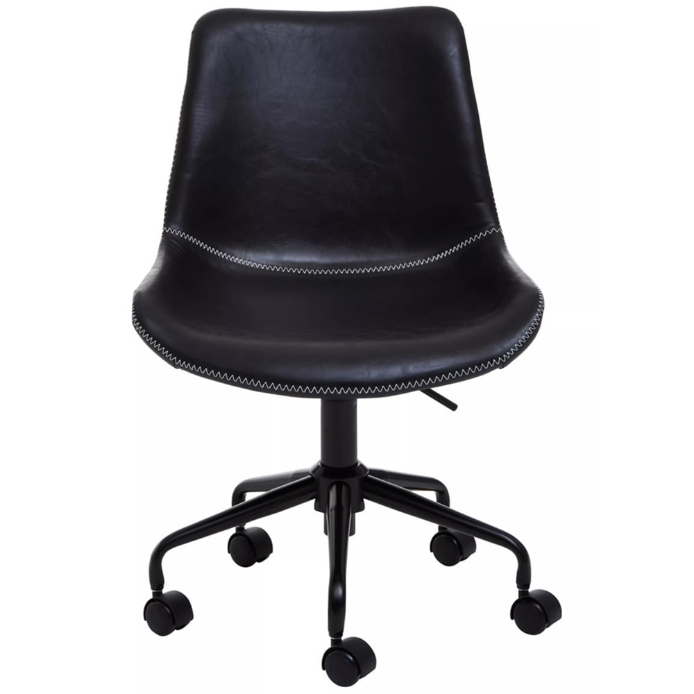 Premier Housewares Bloomberg Black Swivel Office Chair Image 2