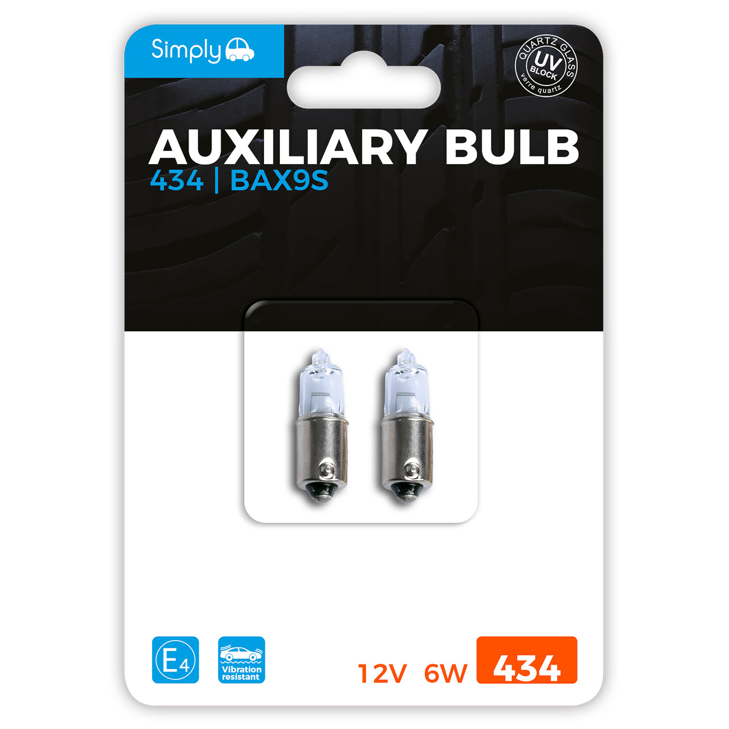 12V 6W BAX9S Auxiliary Bulbs Image