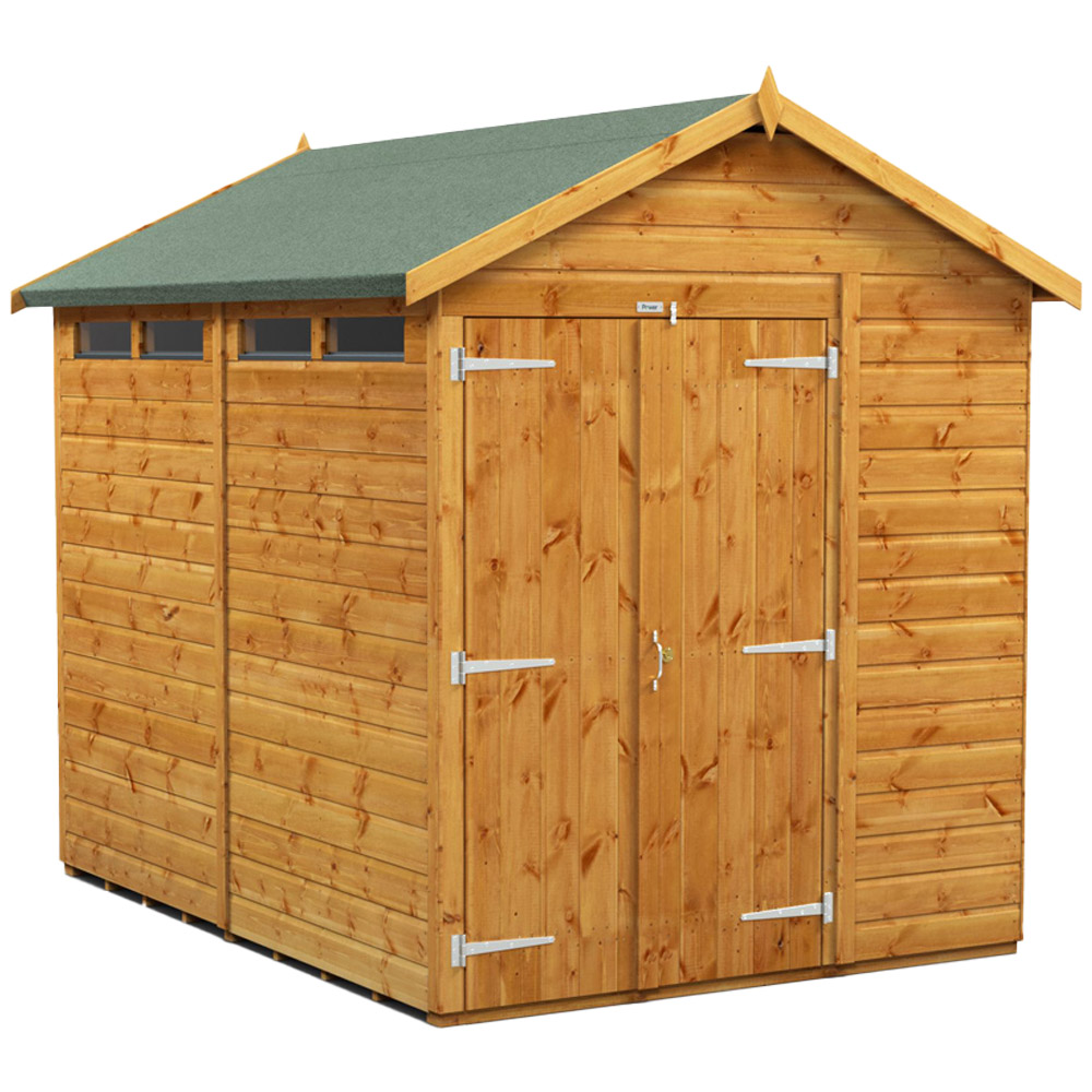 Power Sheds 8 x 6ft Double Door Apex Security Shed Image 1