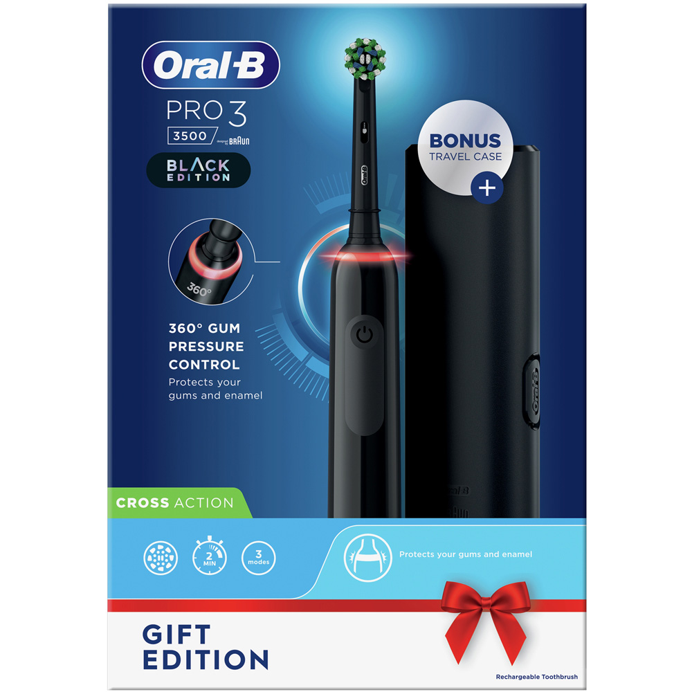 Oral-B PRO 3 3500 Black Electric Tooth Brush Image 1