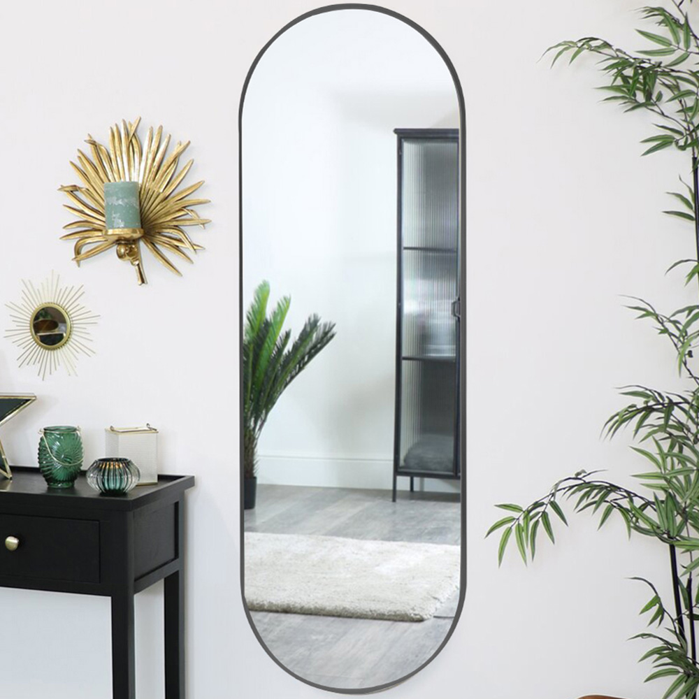 Living and Home Black Frame Full Length Standing Mirror 40 x 120cm Image 3