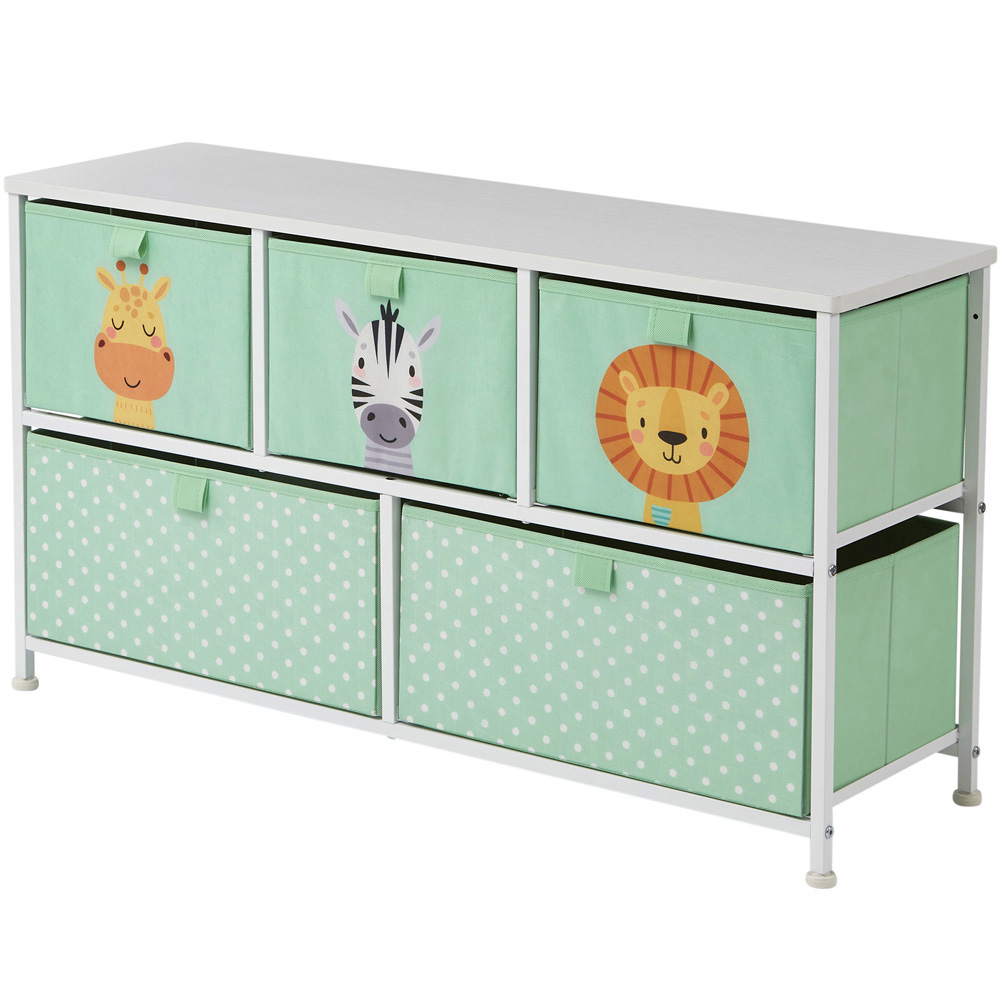 Liberty House Toys Kids Jungle 5 Drawer Storage Chest Image 2
