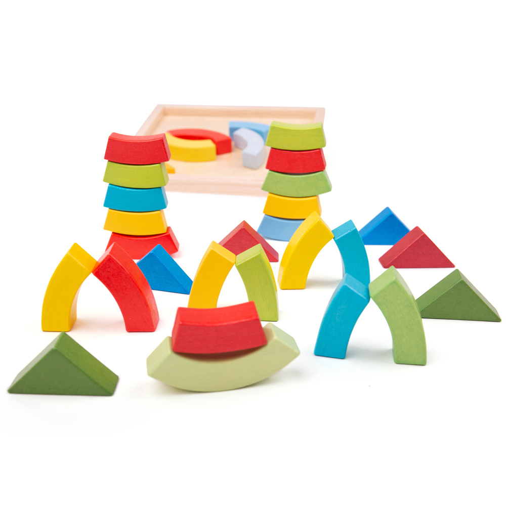 Bigjigs Toys Stacking Arches and Triangles Multicolour Image 2