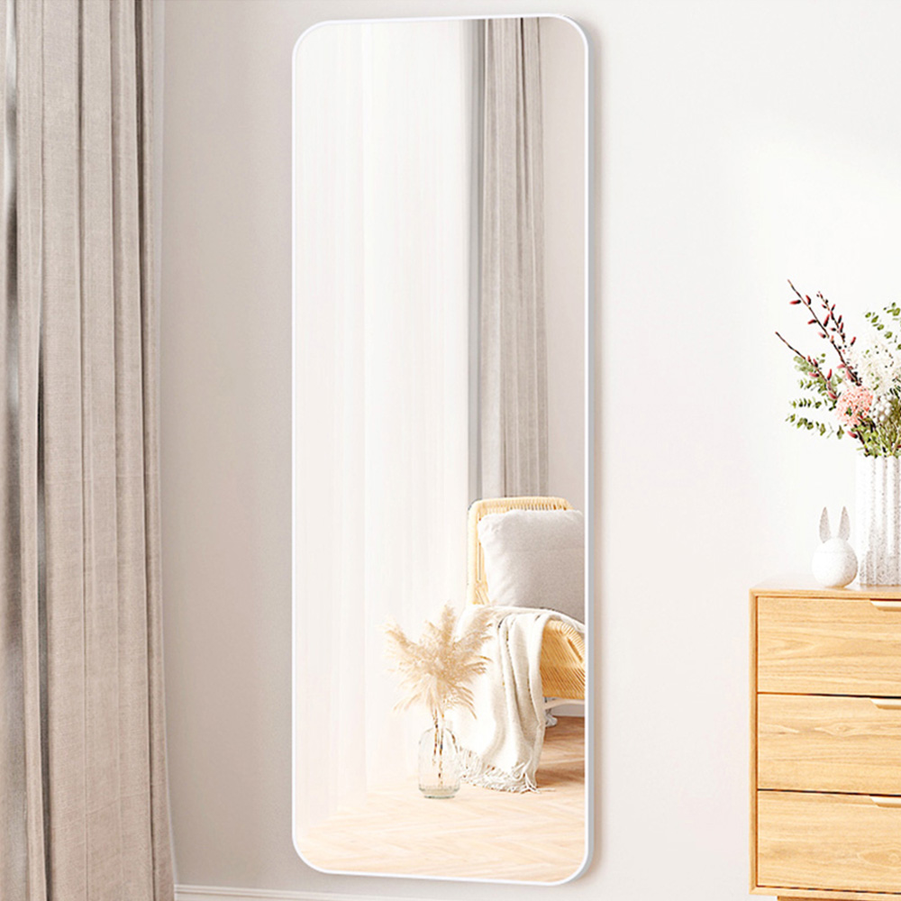 Living and Home White Frame Full Length Door Mirror 37 x 147cm Image 7