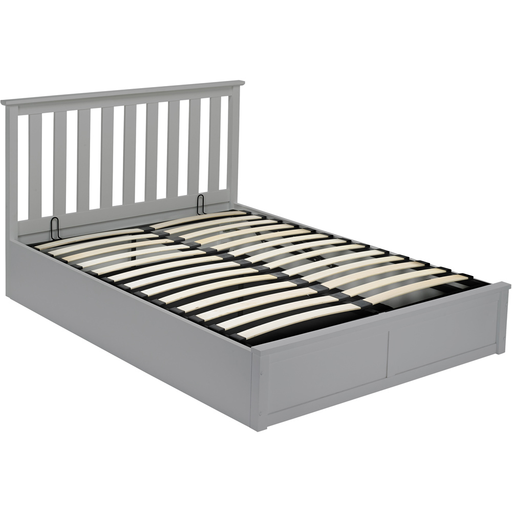 LPD Furniture Oxford King Size Grey Ottoman Bed Frame Image 4