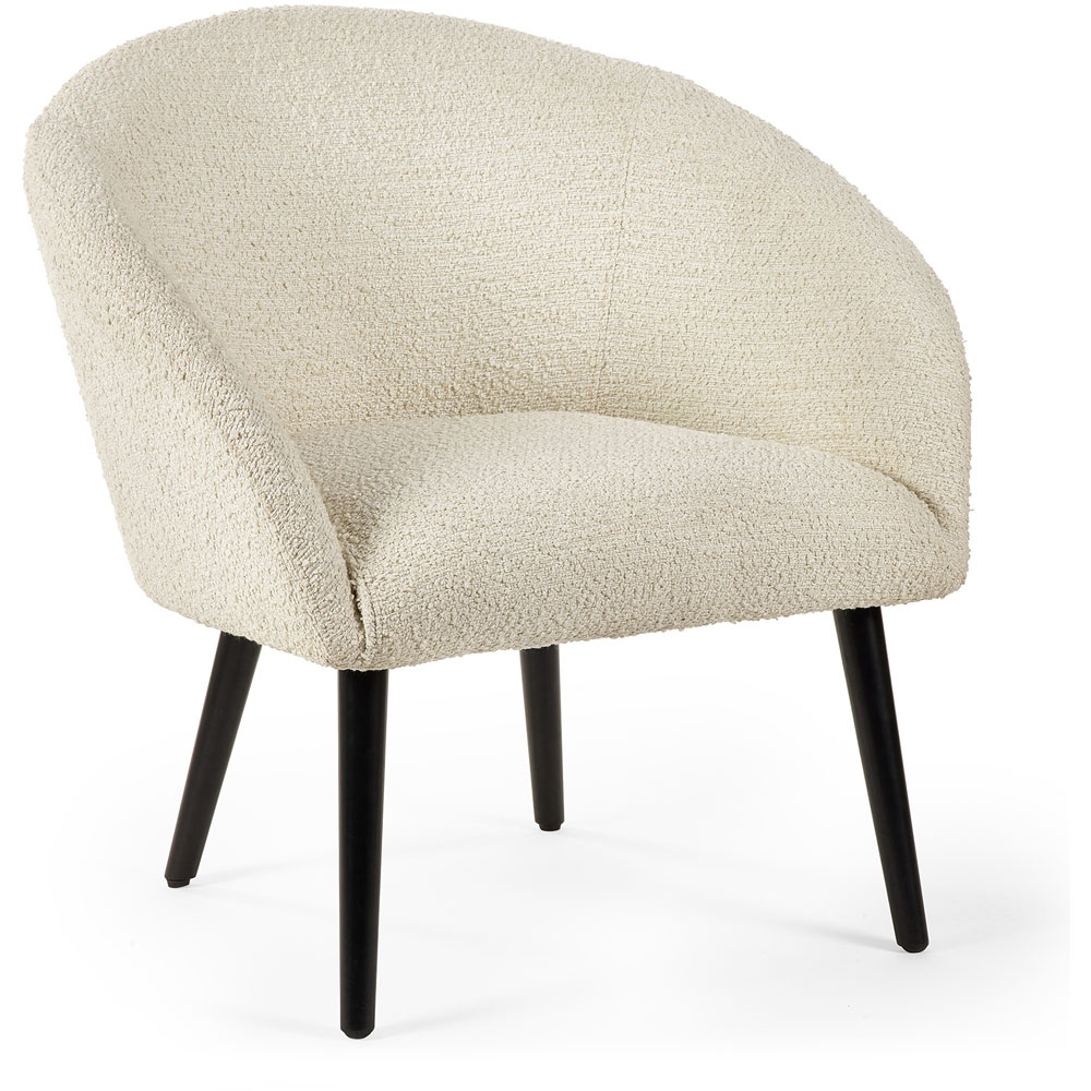 Julian Bowen Amari Ivory Boucle Accent Chair Image 2