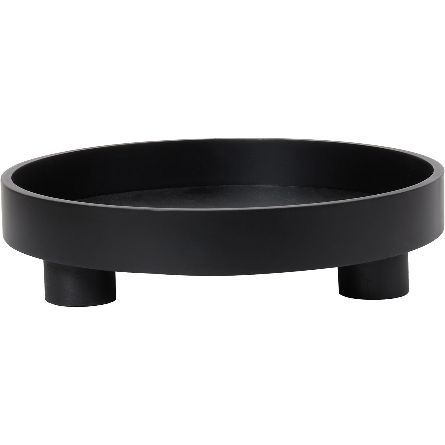 Footed Tray - Black Image 1