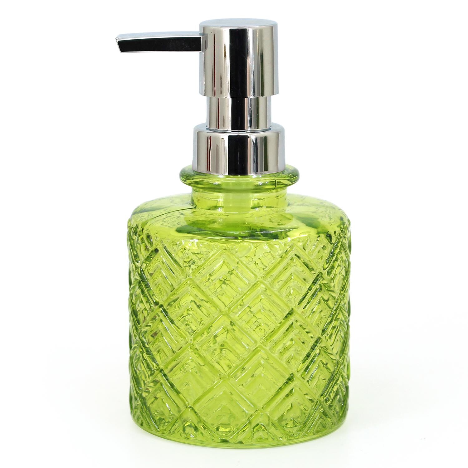 Geo Glass Soap Dispenser - Lime Image
