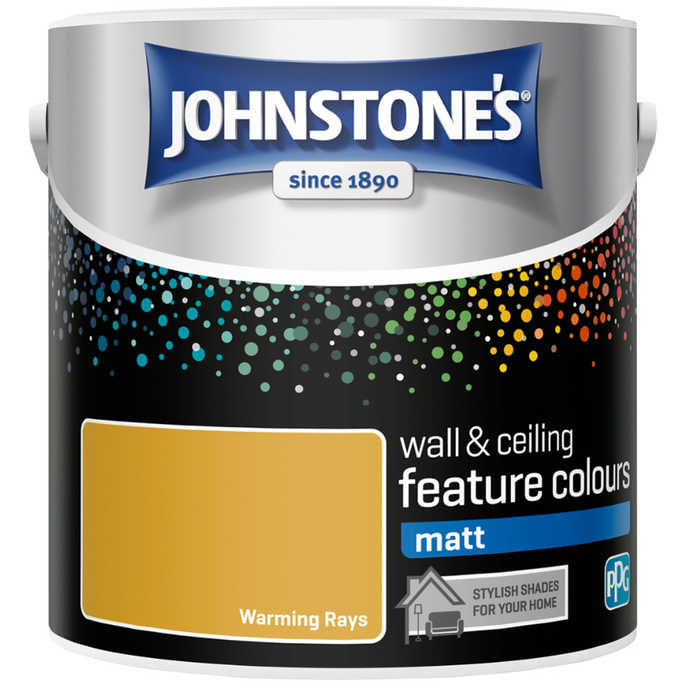 Johnstone's Feature Colours Walls & Ceilings Warming Reys Matt Paint 1.25L Image 2
