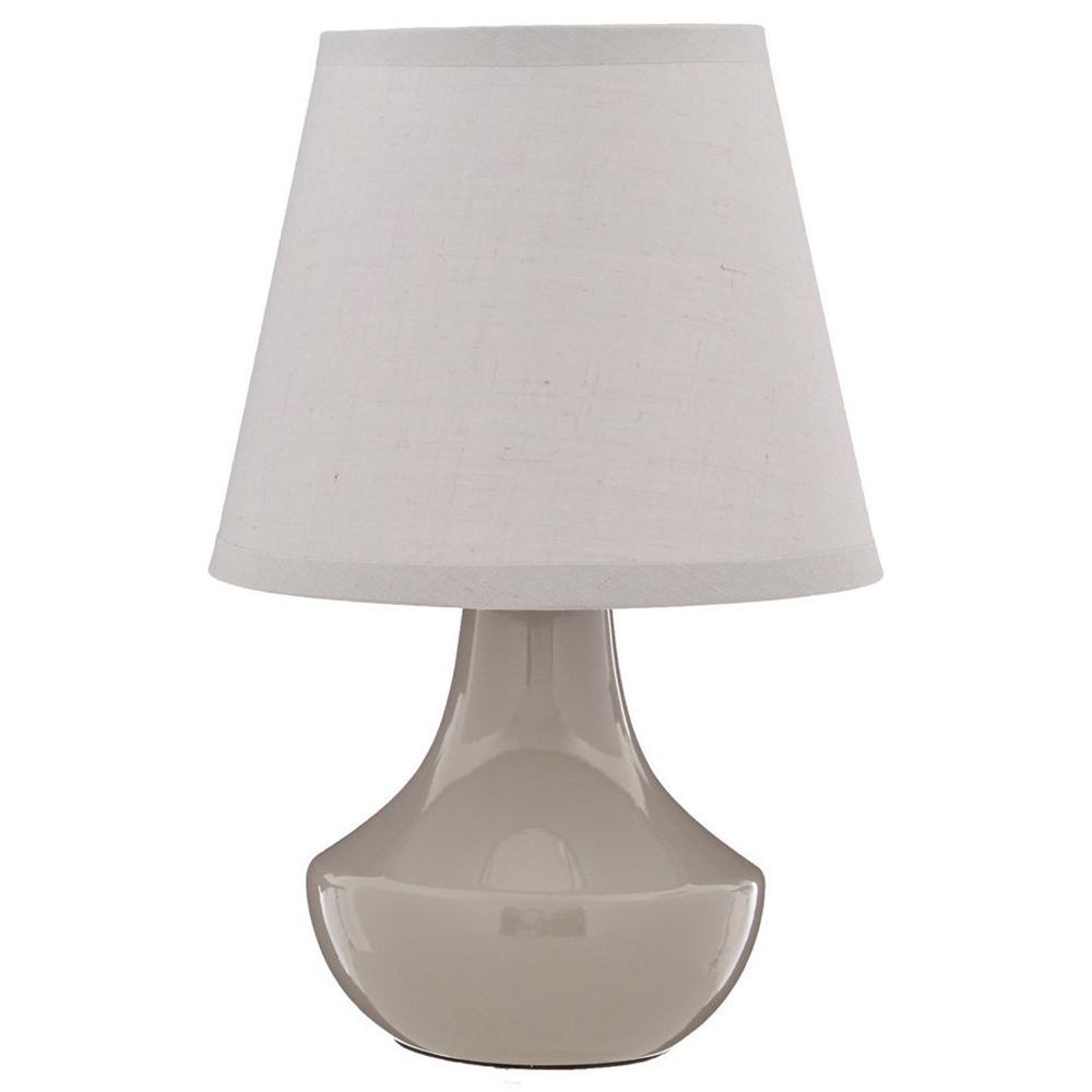 Premier Housewares Grey Ceramic Table Lamps 2 Pack Image 2