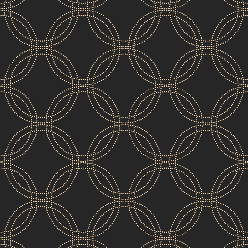Superfresco Easy Serpentine Black and Rose Gold Wallpaper Image 1