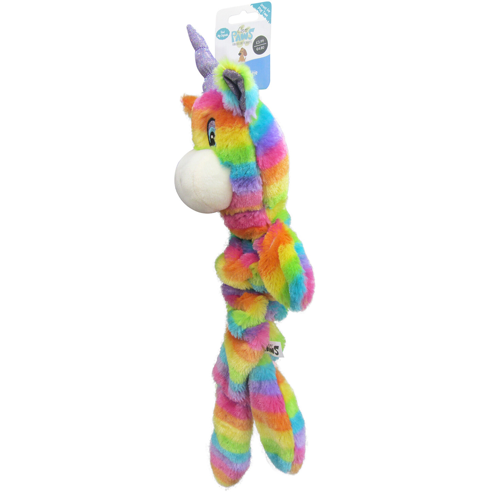 Single Clever Paws Unstuffed Rainbow Dog Toy in Assorted styles Image 4