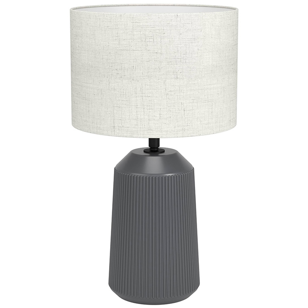 EGLO Capalbio Grey and White Table Lamp Image 1