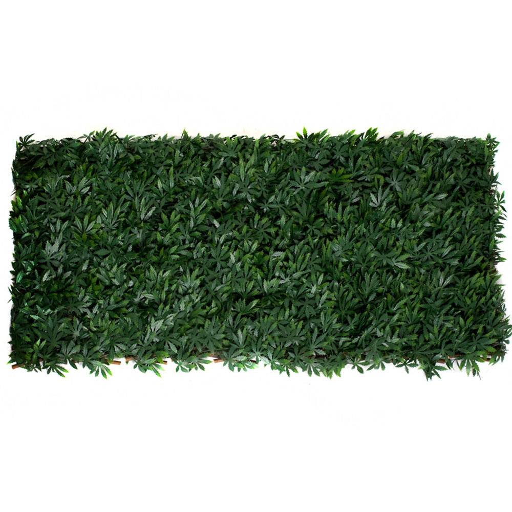 GreenBrokers Artificial Green Leaf Foliage Expandable Willow Trellis 100 x 200cm Image 1