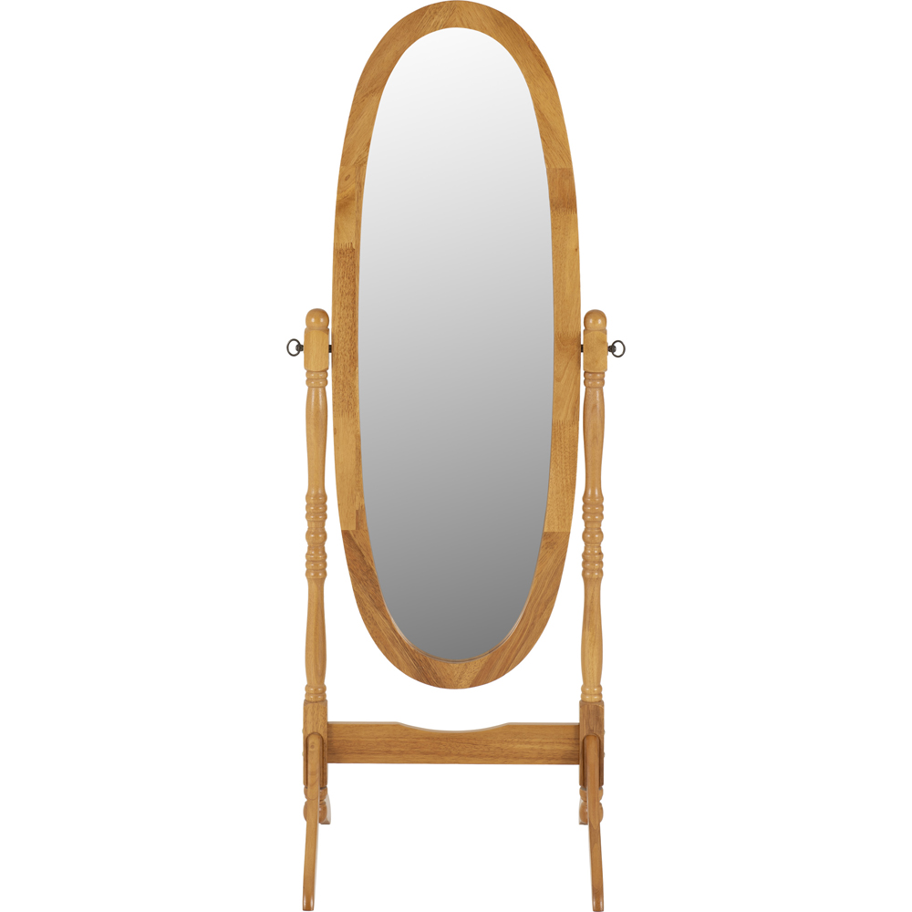 Seconique Contessa Antique Pine Cheval Mirror Image 2