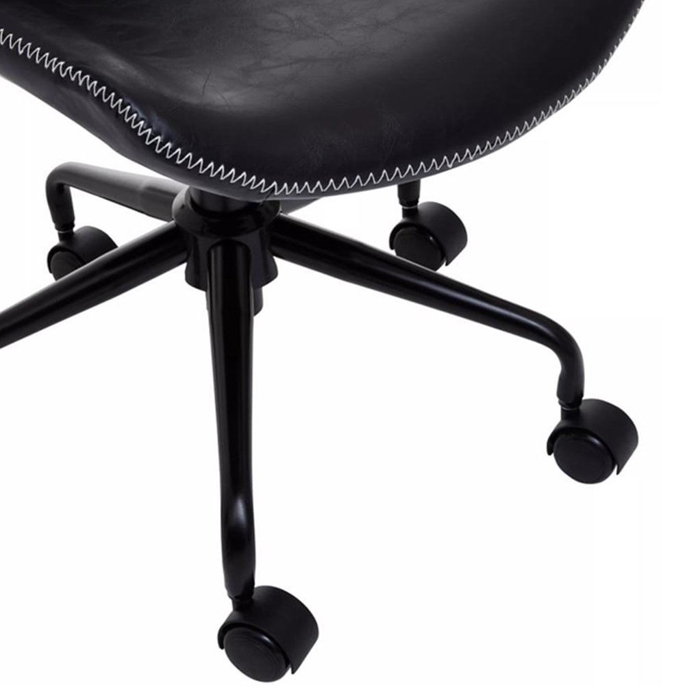Premier Housewares Bloomberg Black Swivel Office Chair Image 6