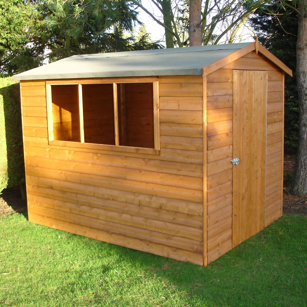 Shire Lewis 8 x 6ft Wooden Shiplap Apex Shed Image 2