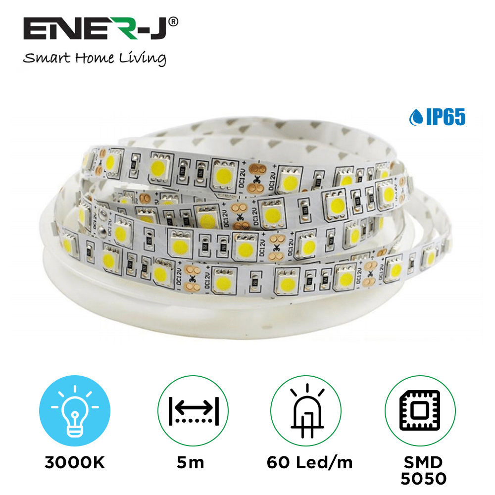 ENER-J 3000K IP65 SMD5050 LED Strip Light 5m Image 4