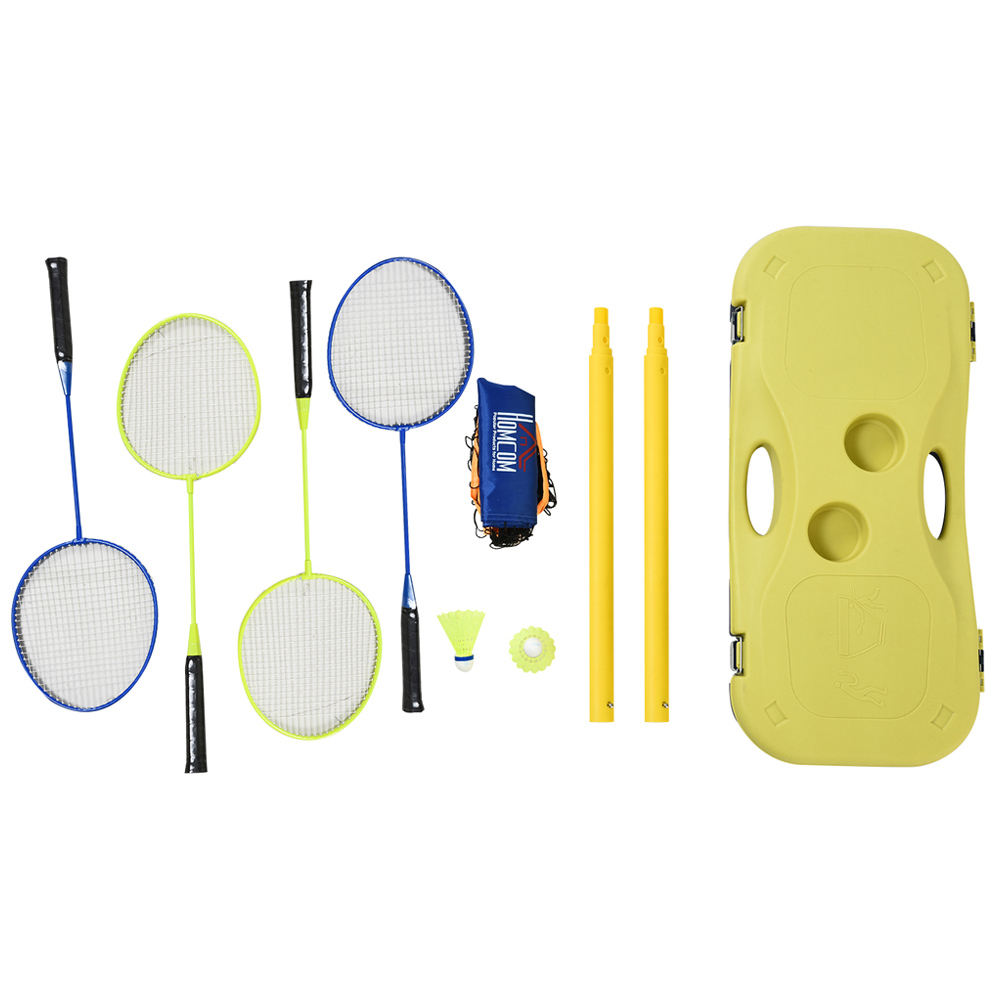 HOMCOM Portable Badminton Net Set Image 1