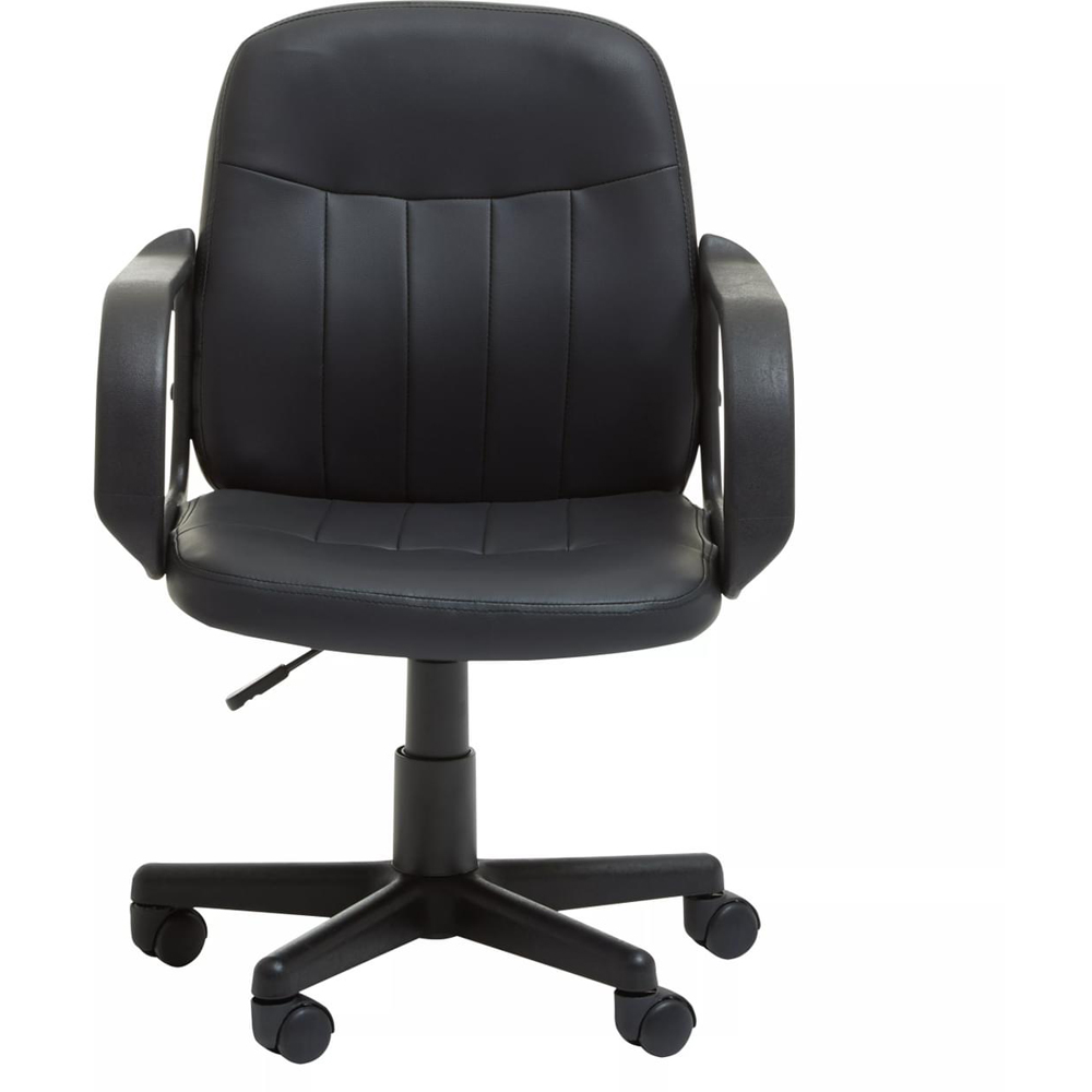 Premier Housewares Black PU Home Office Chair Image 3
