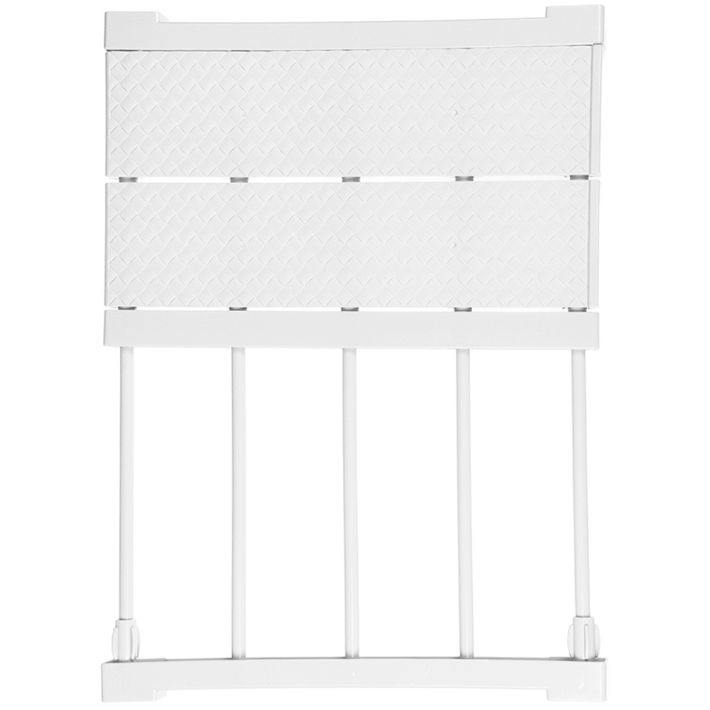 Living And Home CT0023 White Expandable Closet Shelf Divider With Rail 30-40cm Image 3