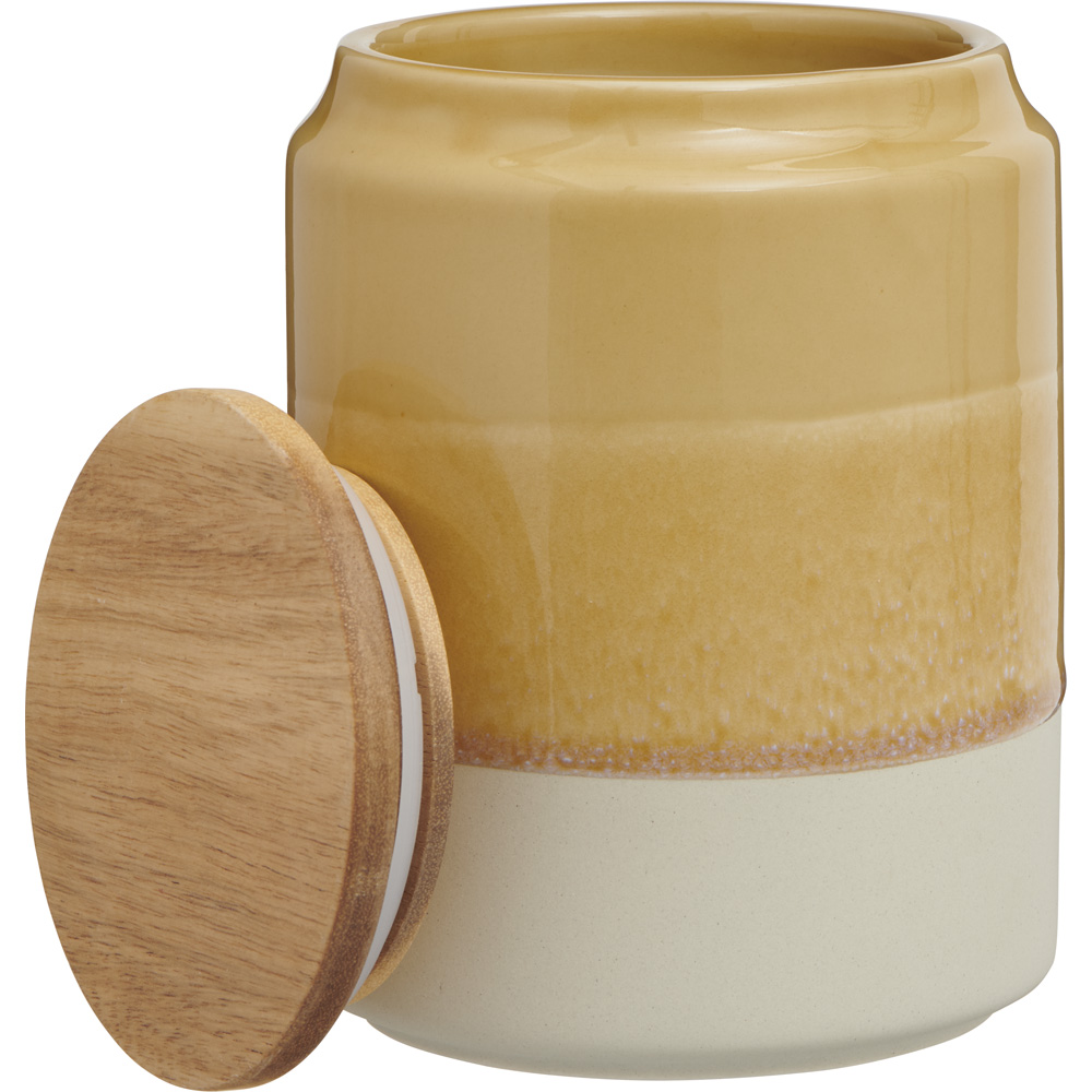 Wilko Yellow Reactive Glaze Storage Jar Image 2