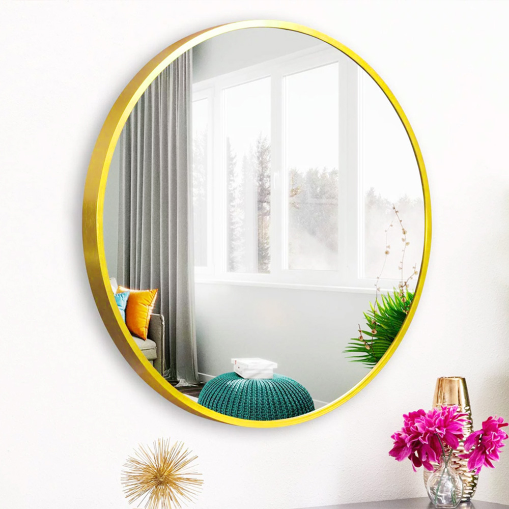 Living and Home Gold Frame Nordic Wall Mounted Bathroom Mirror 50cm Image 7