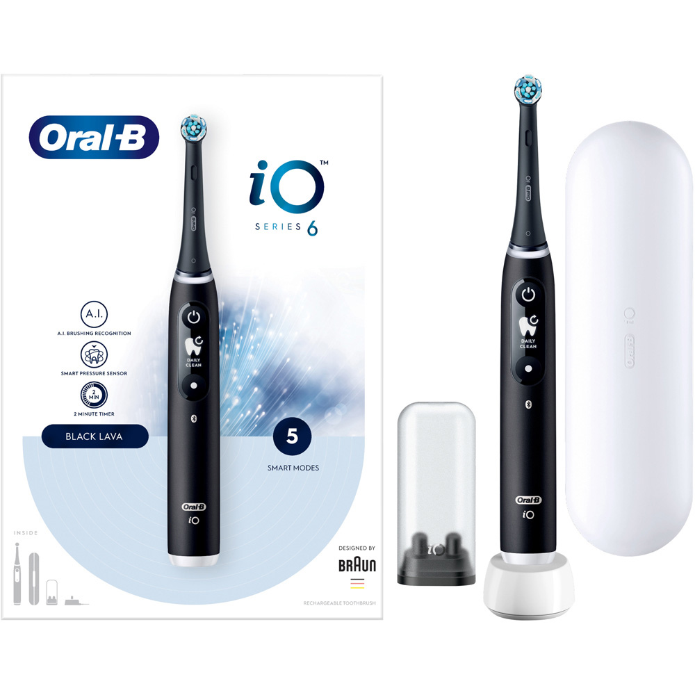Oral-B iO Series 6 Black Lava Rechargeable Toothbrush Image 4