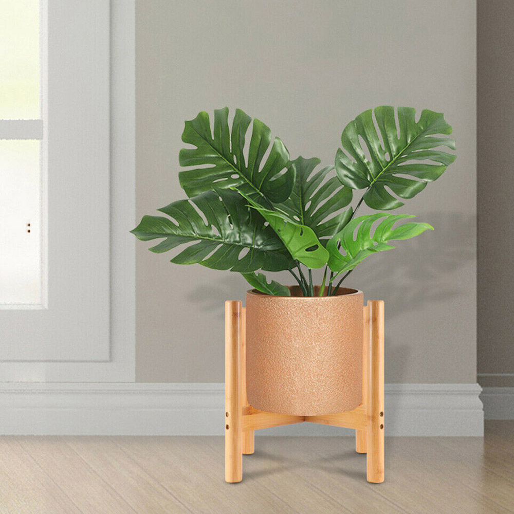 Living and Home Bamboo Nordic Raised Plant Stand 4 x 27 x 12cm Image 6