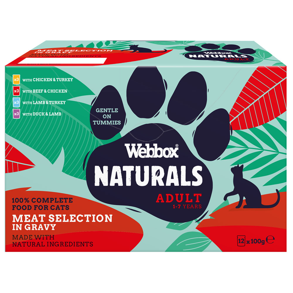 Webbox Natural Meat Gravy Cat Pouch 12 Pack Image 1