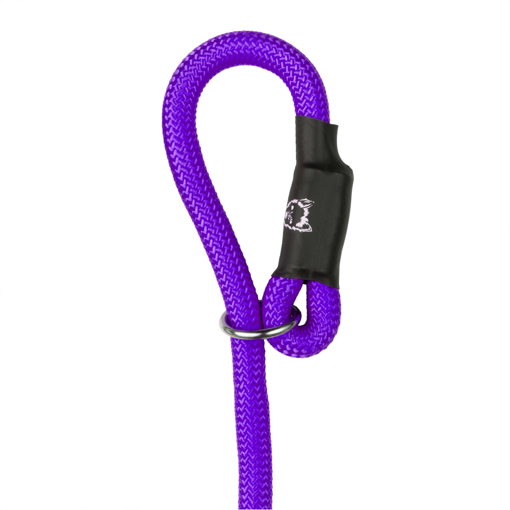 Bunty Extra Large 12mm Slip On Purple Rope Dog Lead Image 2