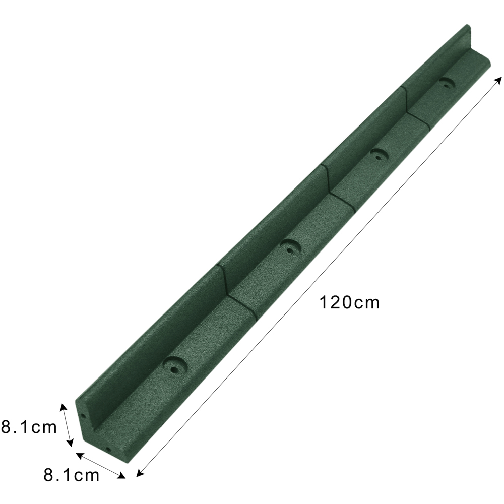 4 x 1.2M Flexible Lawn Edging - Green Image 6