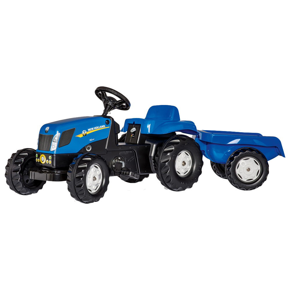 Robbie Toys New Holland T7040 Blue Tractor and Trailer Image 1