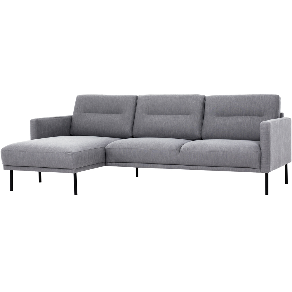 Florence Larvik 3 Seater Grey LH Chaiselongue Sofa with Black Legs Image 3