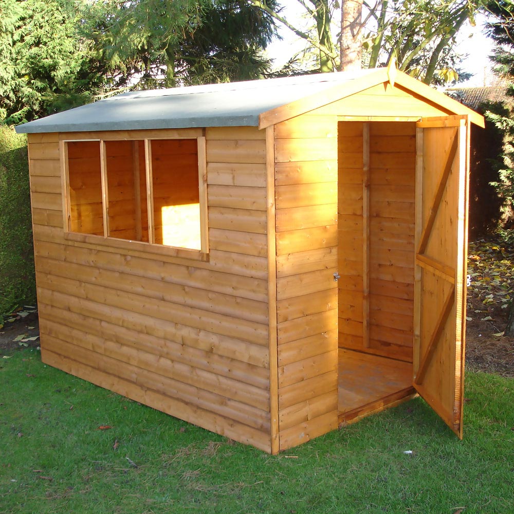 Shire Lewis 8 x 6ft Wooden Shiplap Apex Shed Image 3