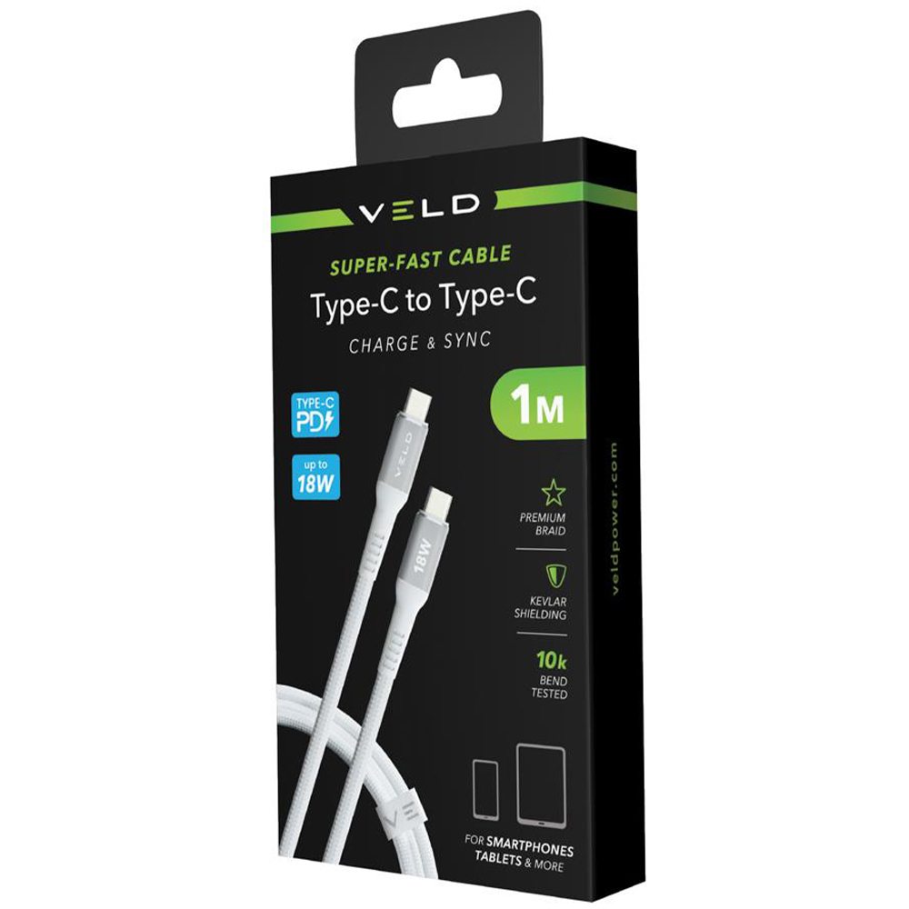 Veld Super-Fast Type C to Type C Cable 1m Image 1