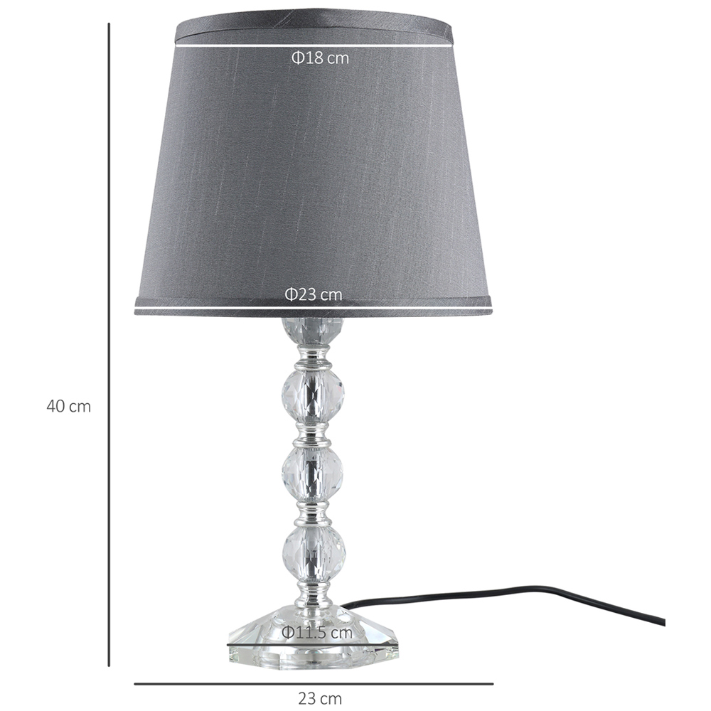 HOMCOM Crystallite Table Lamp with Fabric Image 8