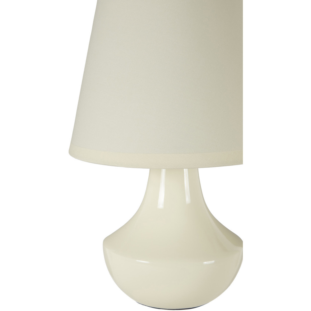Premier Housewares Cream Ceramic Table Lamps 2 Pack Image 3
