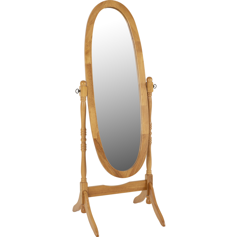 Seconique Contessa Antique Pine Cheval Mirror Image 1