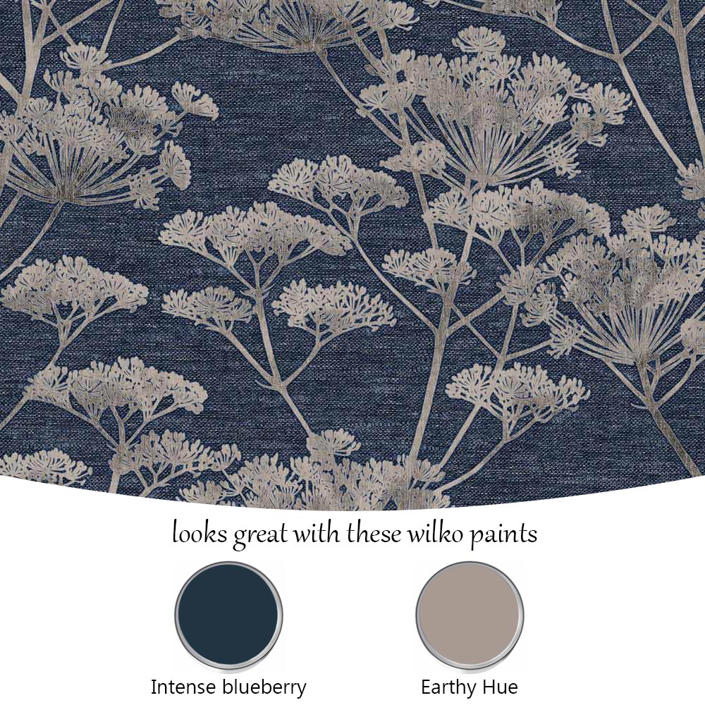 Boutique Serene Seedhead Sapphire Wallpaper Image 5
