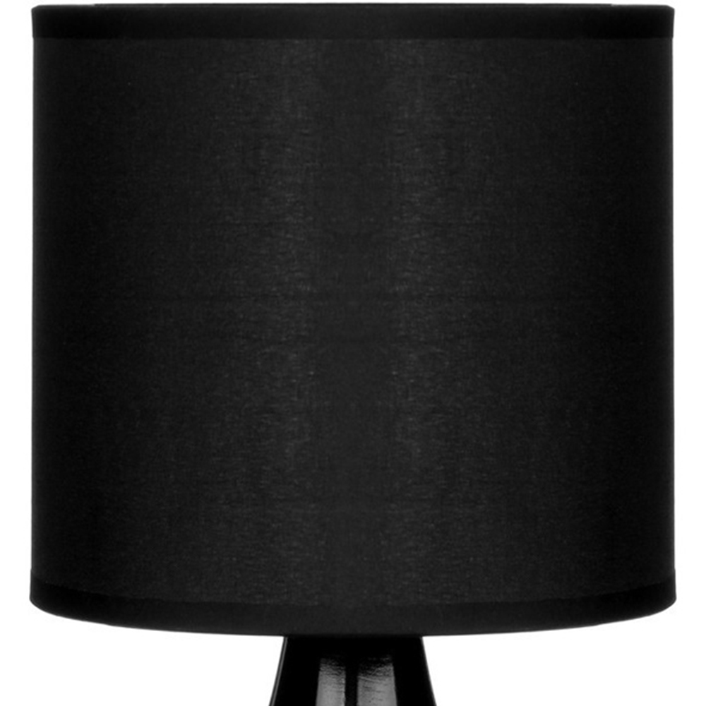 Premier Housewares Bulbus Black Ceramic Table Lamp Image 4