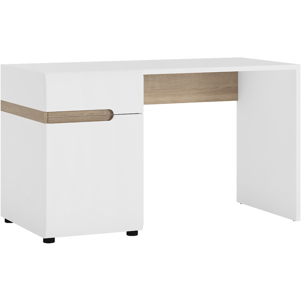 Florence Chelsea White and Oak Bedroom Dressing Table Image 2