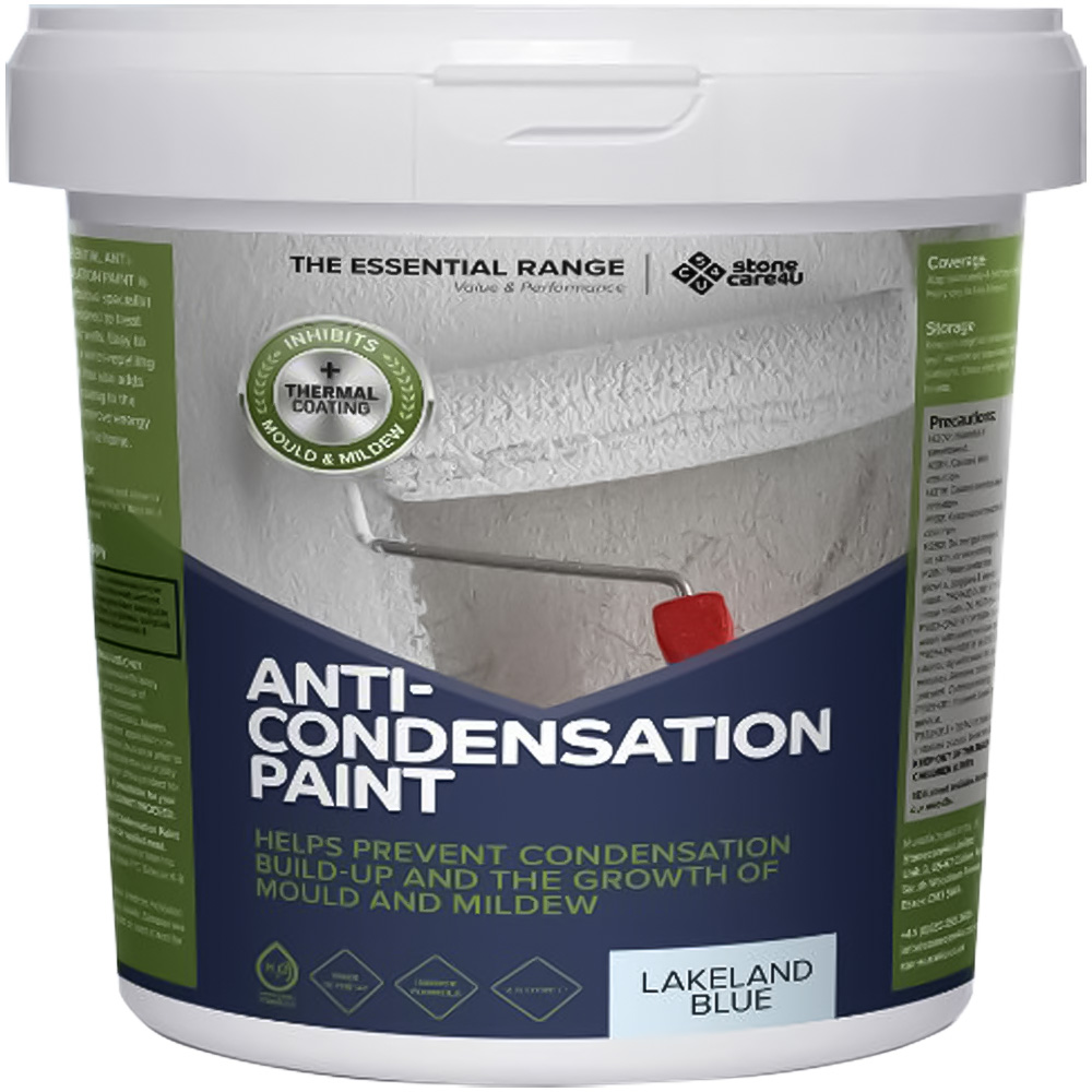 StoneCare4U Essential Walls & Ceilings Lakeland Blue Anti Condensation Paint 5L Image 2