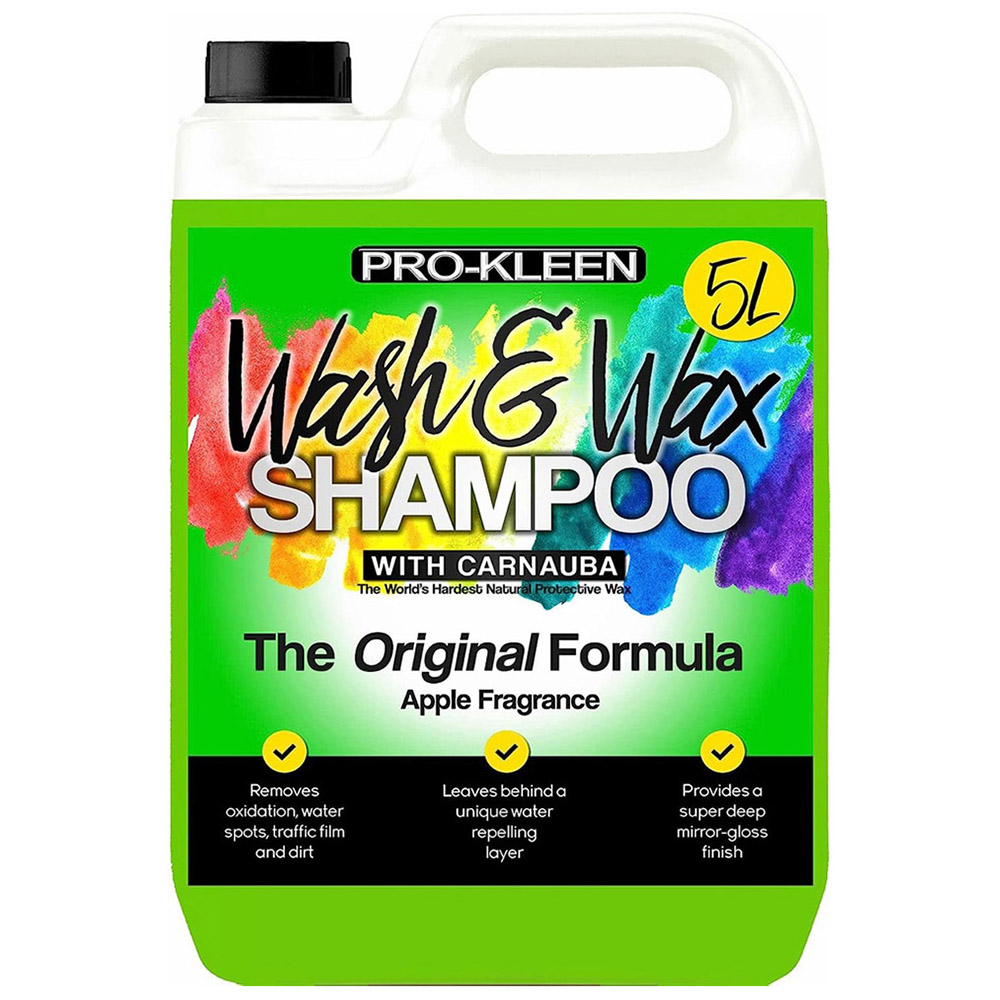 Pro-Kleen 2-in-1 Wash and Wax Shampoo Apple Fragrance 5L  Image 1