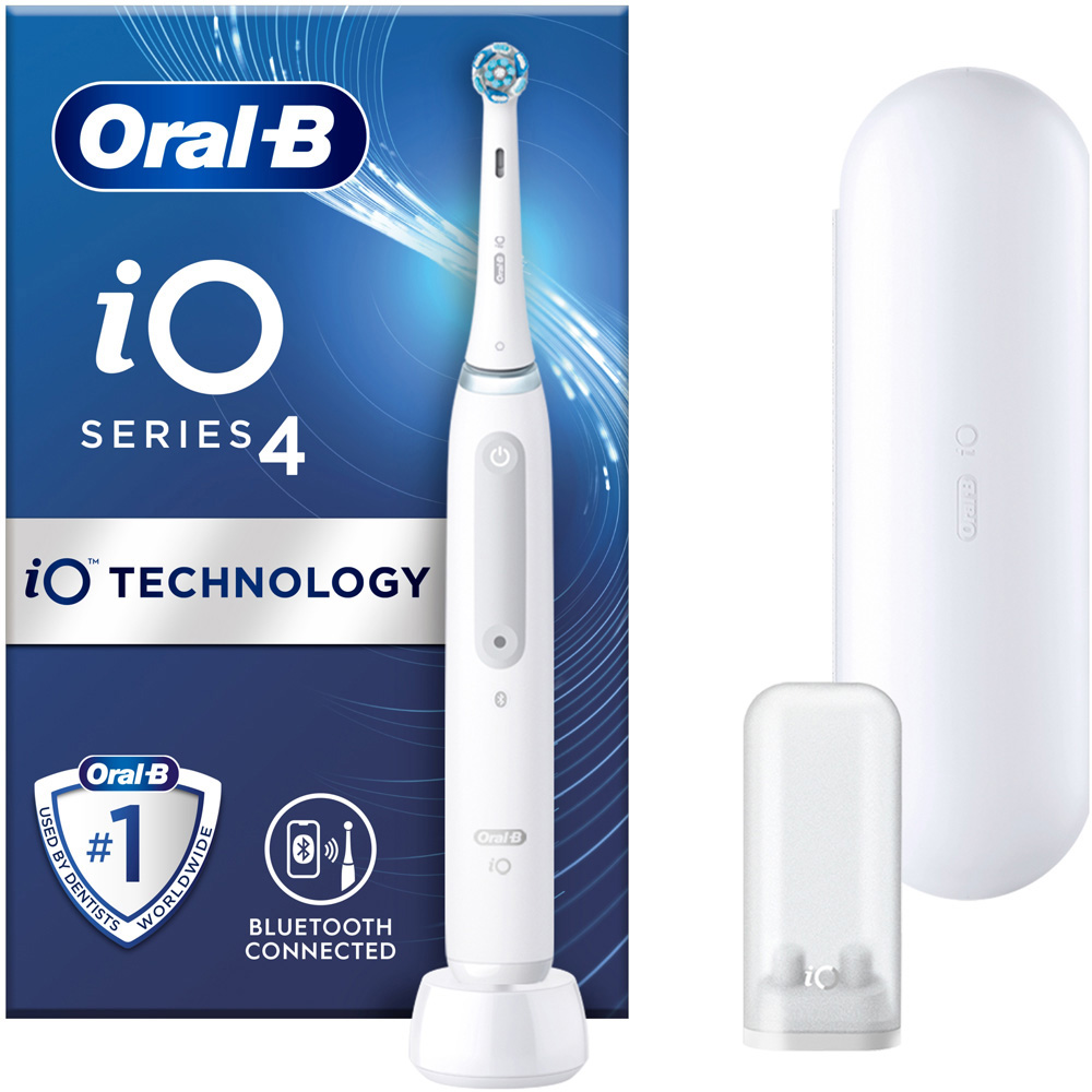 Oral-B iO Series 4 White Rechargeable Toothbrush Operated Electric Toothbrush With Travel Case Image 3